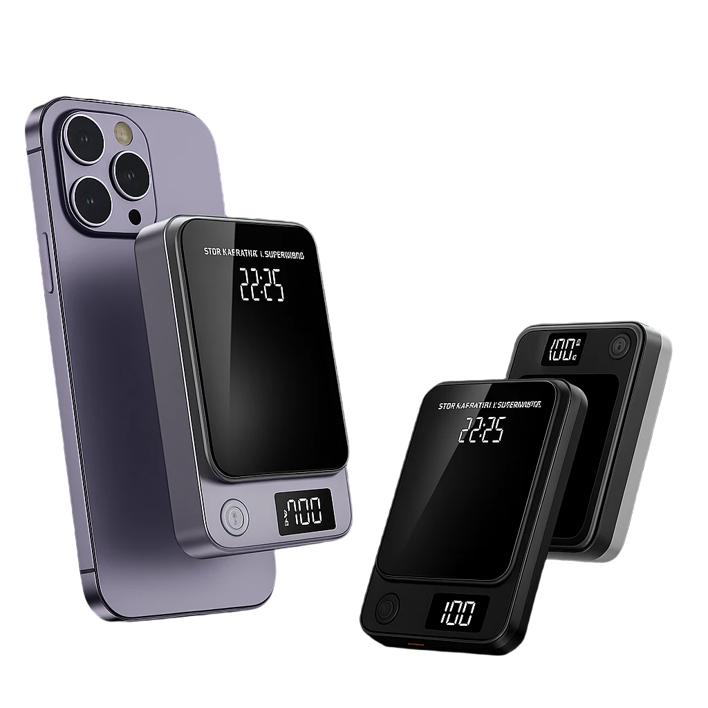 Trådløs powerbank 10.000 mAh - 22,5W